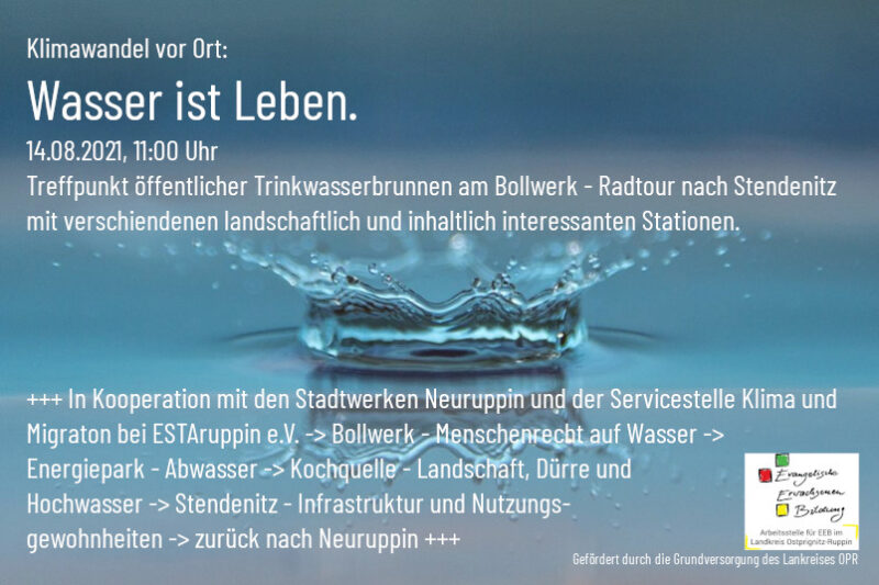 Flyer Radtour - Wasser ist Leben
