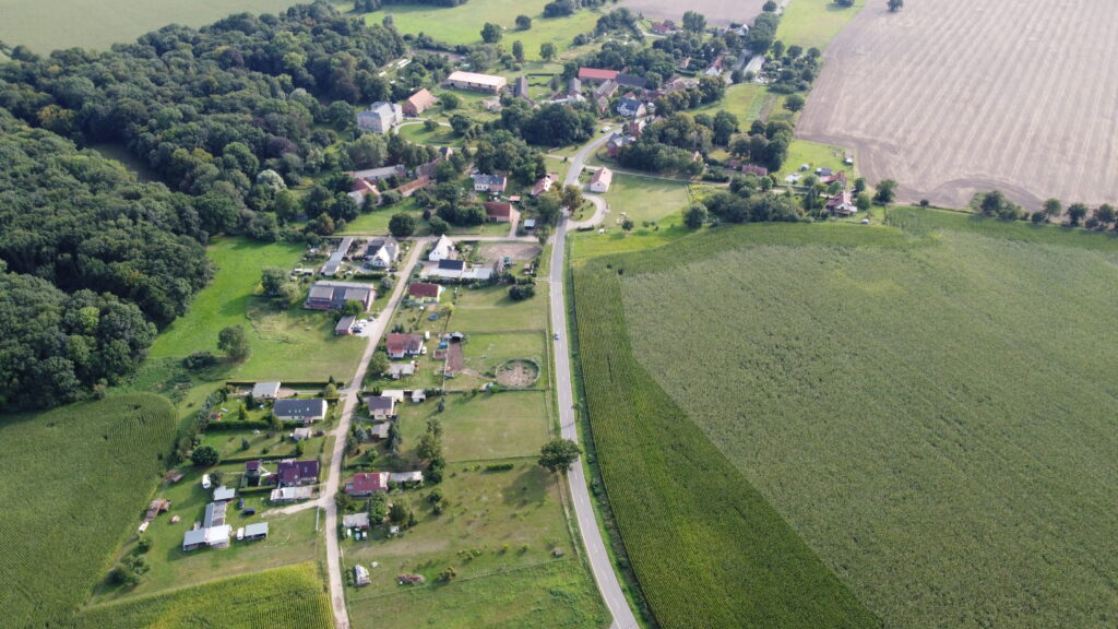 Luftbild Vichel aus Richtung Rohrlack Gemeinde Temnitztal 2021